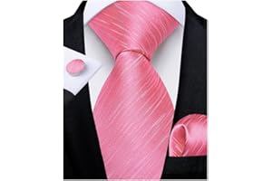 Mens Tie Formal Necktie and Pocket Square Cufflinks Set Wedding Party