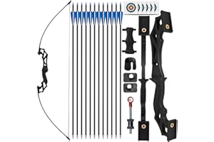 SERfawnCH Recurve Bow and Arrow Set for Adults & Teens, Ambidextrous Takedown Recurve Bows, Lightweight Beginner Archery Set 