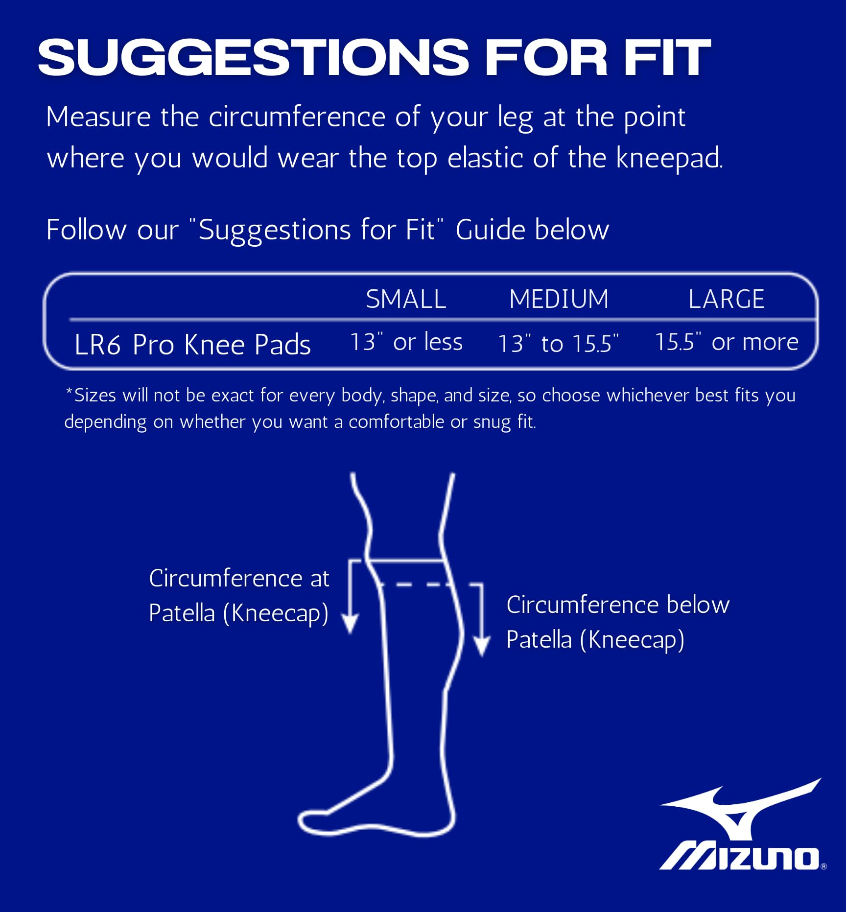 Mizuno Women's LR6 Pro ECO Volleyball Knee Pads