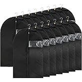15 Pack Suit Bags Garment Bag for Men Storage 40-inch Clothes Cover with Clear Window and ID Card Holder for Suit Jacket, Skirt, Shirt and Coat