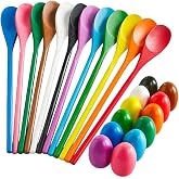 GRSECPO Egg Spoon Race Game Set, 24PCS Wooden Outdoor Lawn Game | GRSECPO 24PCS Egg Spoon Race Set, Wooden Balance Game for Relay Races, 12 Spoons &amp; 12 Assorted Color Eggs, Outdoor Fun