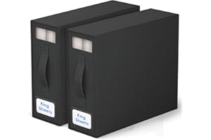 Dobyusf Bed Sheet Organizer,Foldable Sheet Organizer and Storage for Linen Closet,Organizing Bedding Container(Queen & King Size) (2 Pack, Black)