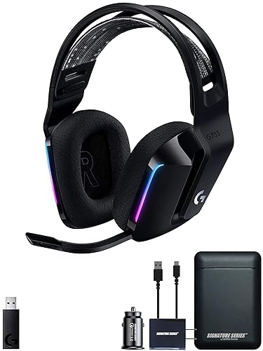Logitech G733 Lightspeed Wireless Gaming Headset, LightSync RGB