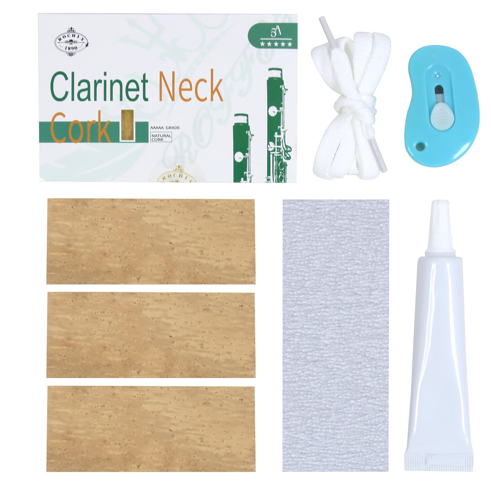 Clarinet Neck Cork, 3pcs Universal Saxophone Neck Cork Pieces for Clarinet/Alto/Soprano/Tenor Saxophone