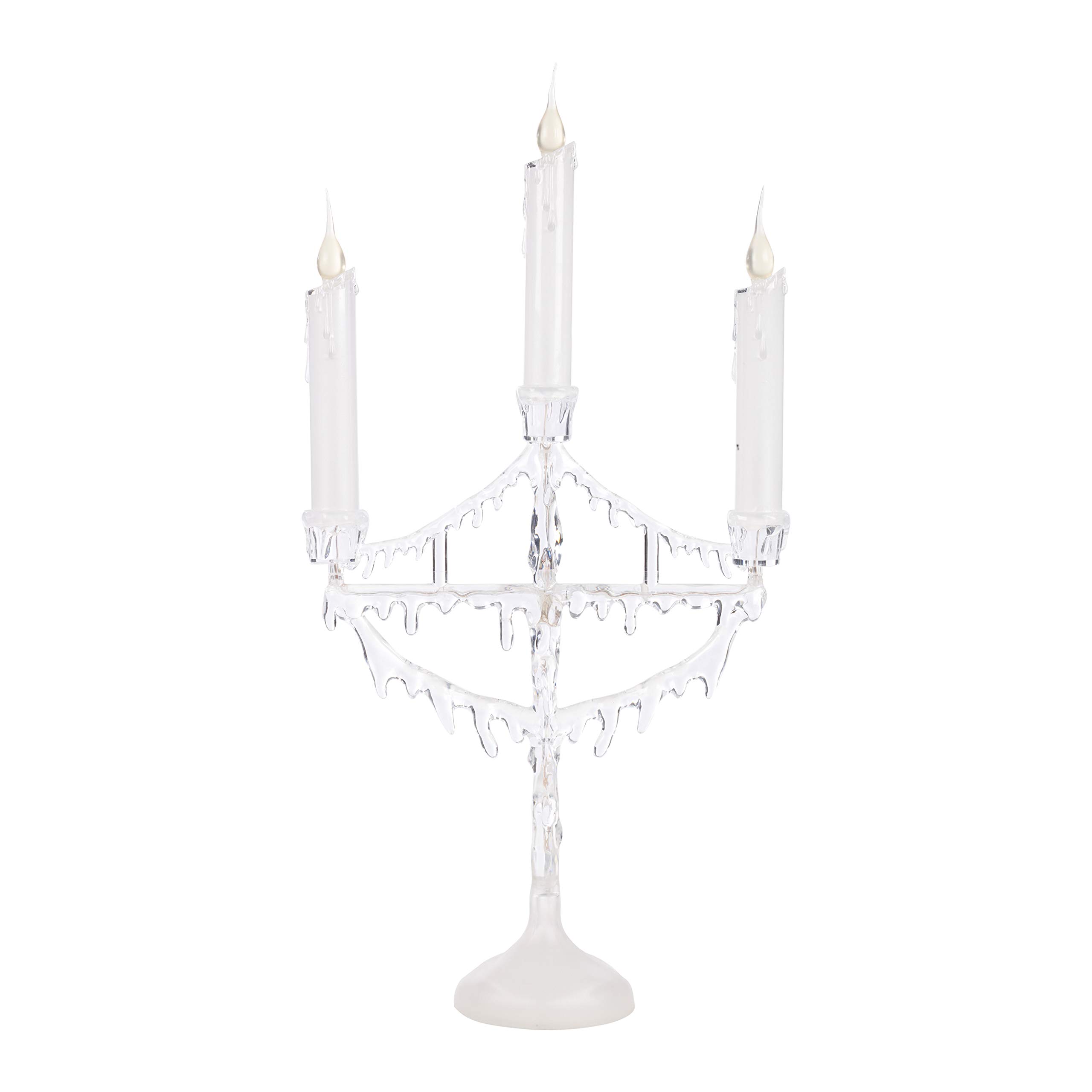 The Christmas Workshop Flickering Candelabra, Clear Acrylic