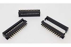 Connectors Pro 25-Pack IDC 2X12 24 Pins 2.54mm Pitch Male Transition Dual Row Plugs for Flat Ribbon Cable, 25-PK FD 24P