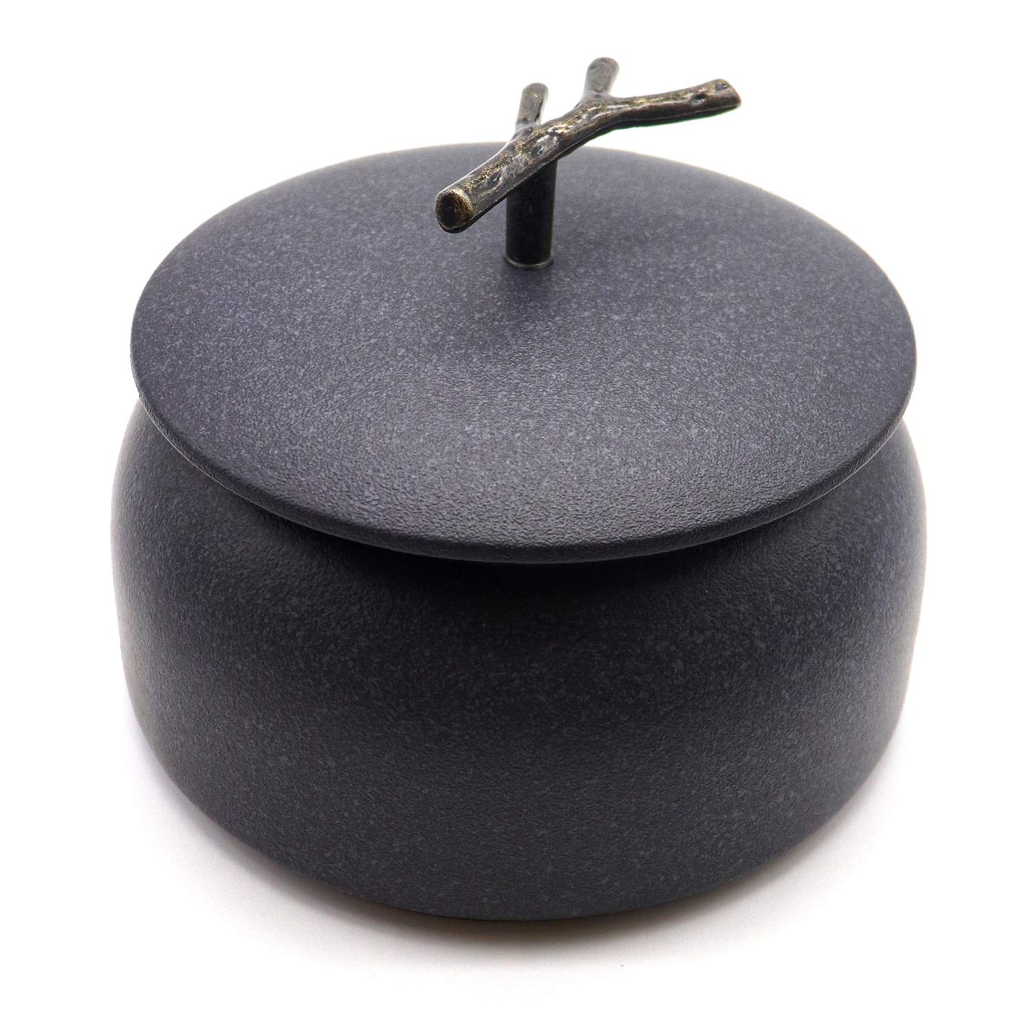 Yumeya Ceramic Ashtray with Lids，Windproof, Cigarette Ashtray for Indoor or Outdoor Use (Rounded)