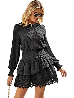 starh star lace ruffle dress