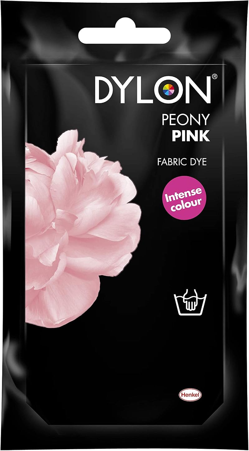 DYLON Hand Dye Peony Pink 50 g Fabric Dye Sachet for Clothes & Home