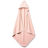 Huxie Baby Hooded Towel – Organic Cotton Baby Bath Towels – Baby Towels, Baby Bath Towels for Baby Boy, Baby Girl, 32" x 32" Super-Soft and Absorbent Baby Towels for Newborn (Blush)