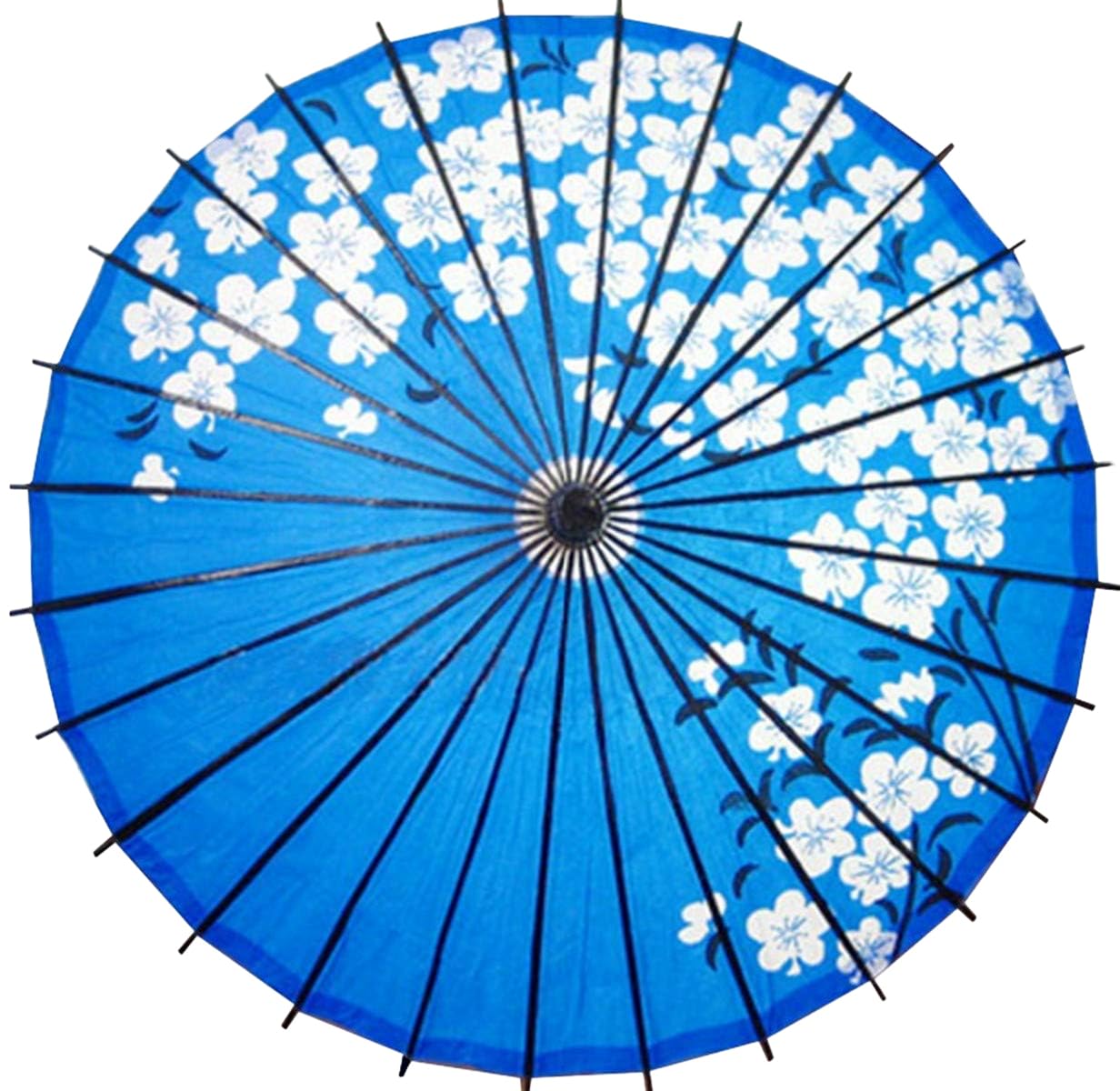 ILuvic 和傘 番傘 紙傘 踊り傘 日傘 舞踊小物 桜吹雪 和風日傘 飾り用 防水 手作り 80*84cm 和服 長傘 紫 赤 花柄 和柄 コスプレ 花火 インテリア（30色）