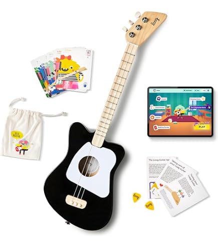 Amazon.com: Loog Mini Electric kids Guitar for Beginners built-in