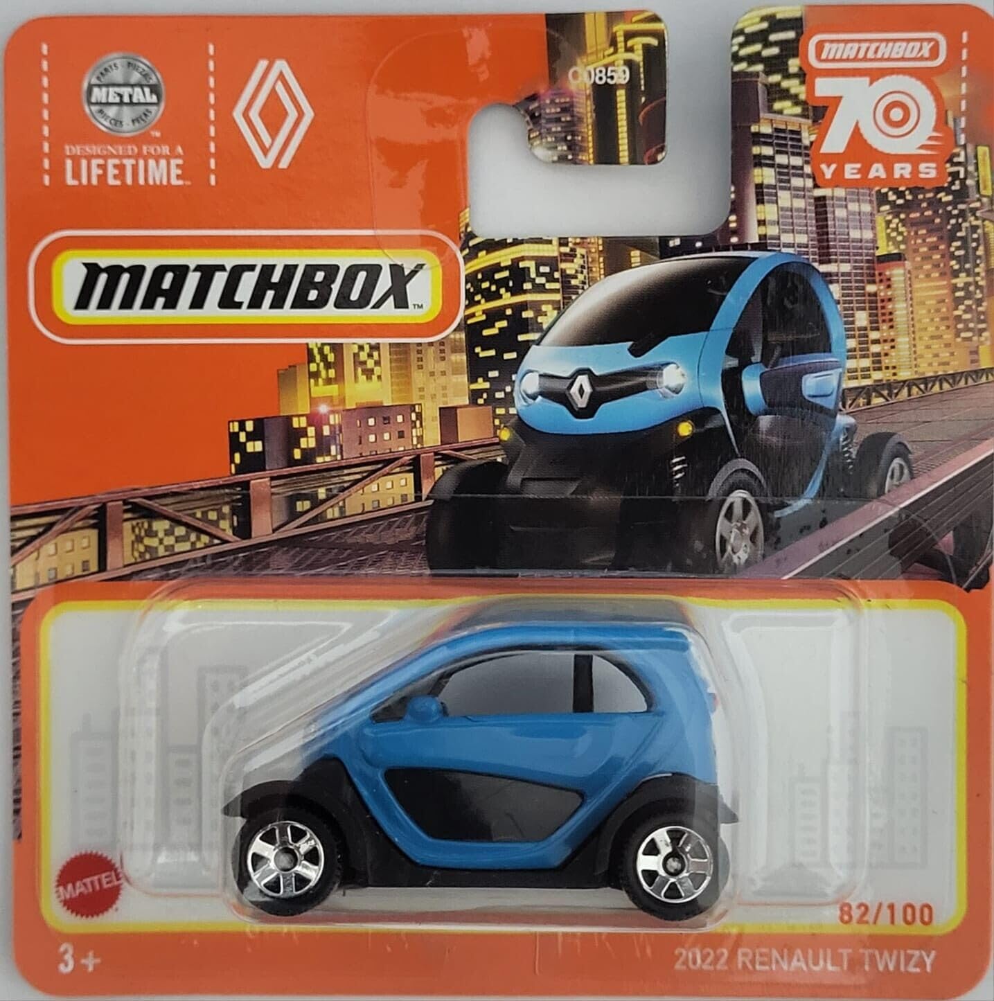 2023 Matchbox 2022 Renault Twizy Blue 82/100 (Short Card) HLC61