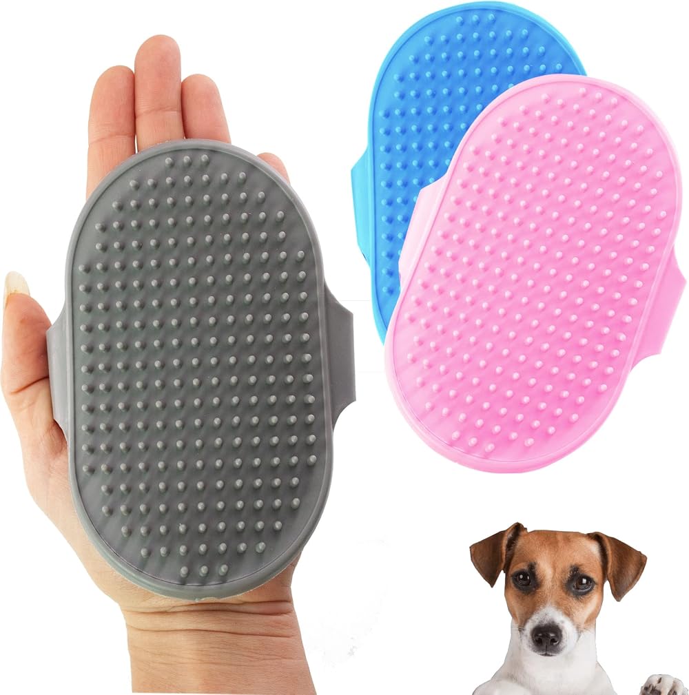 D.A.Y. Republic Dog Grooming Rubber Pet Mitt Adjustable Strap 4 Size fits
