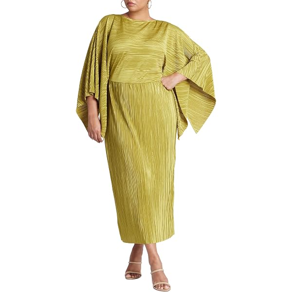 open lace back dress ELOQUII Women's Plus Size Ponte Twist Detail Dress