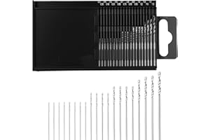 BRUISLARD Mini Micro Drill Bit Set, 20Pcs HSS Shank Twist Drill Bits Tiny Drill Bits DIY Kit Rotary Hand Tools Accessory (0.3-1.6mm)