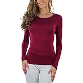 ToBeInStyle Women's Long Sleeve Round Scoop Neckline T-Shirt