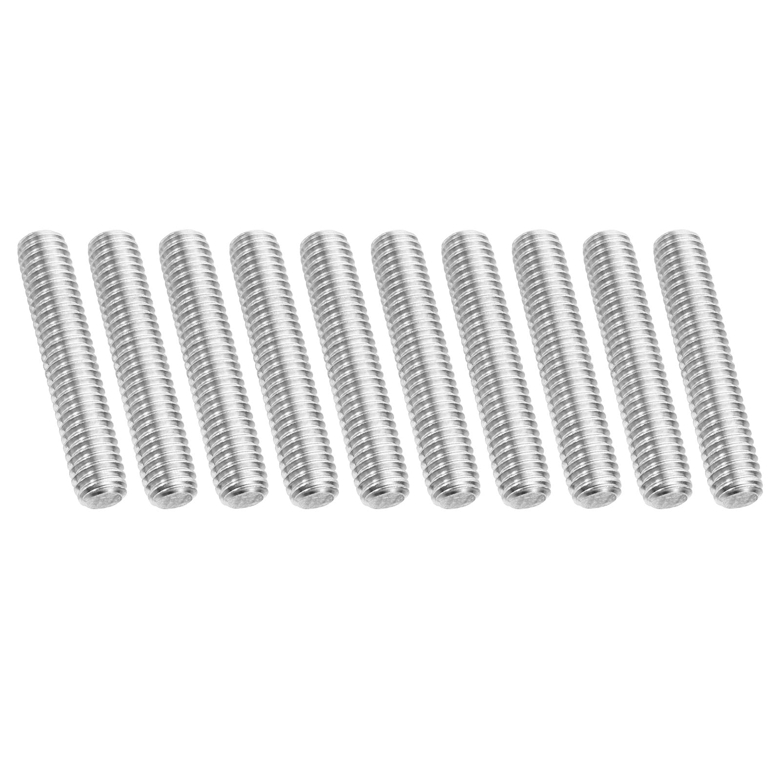 Photo 1 of PATIKIL 3/8"-16 UNC 304 Stainless Steel Fully Threaded Rod, 10Pcs 2.4" Length Long Threaded Screw Right Hand Threads All Threaded Rod Studs for Anchoring Bolt, Clamps, Hangers and U-Bolts