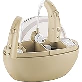 Soundure hearing aids for severe hearing loss with Noise cancelling - Rechargeable Hearing Aid for women & men - Hearing Amplifier for seniors with charging case - Over the ear hearing aids for seniors