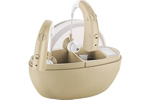 Soundure hearing aids for severe hearing loss with Noise cancelling - Rechargeable Hearing Aid for women & men - Hearing Amplifier for seniors with charging case - Over the ear hearing aids for seniors