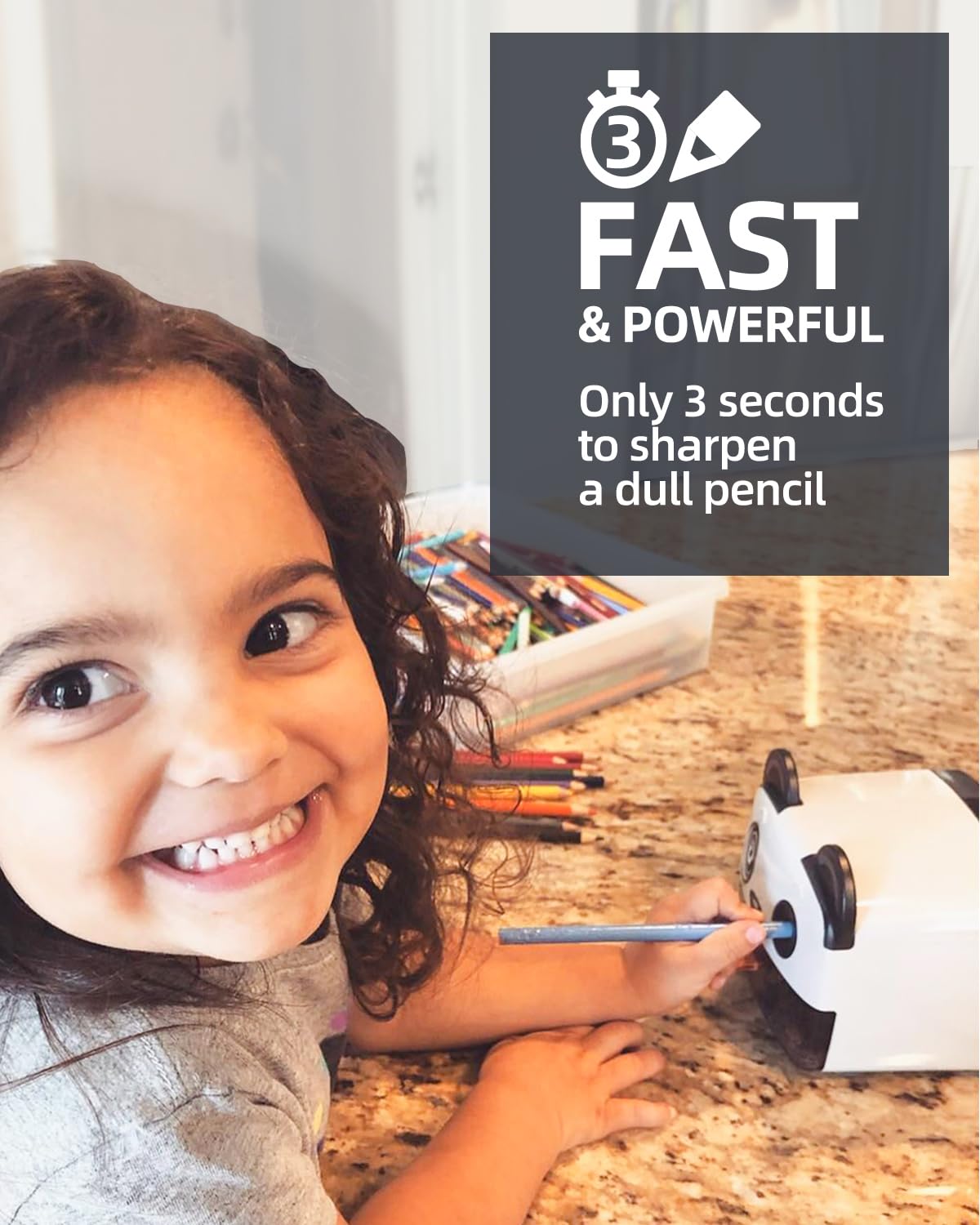 ZMOL Heavy Duty Electric Pencil Sharpener for Classroom, Auto-Stop Cute Pencil Sharpener Plug in for Kids for No.2 / Colored Pencil Sharpeners Plug in