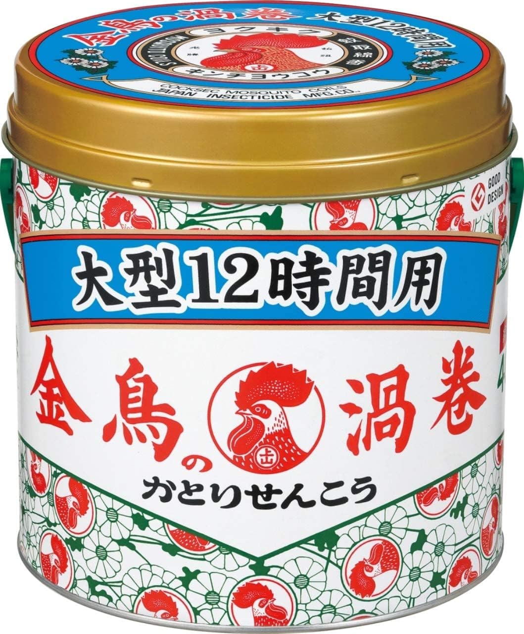 金鳥の渦巻 蚊取り 線香 大型 12時間用 40巻 缶 蚊よけ 虫除け 屋外 キャンプ アウトドア商品画像