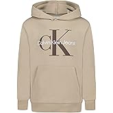 Calvin Klein boys Long Sleeve Pullover Fleece Hoodie
