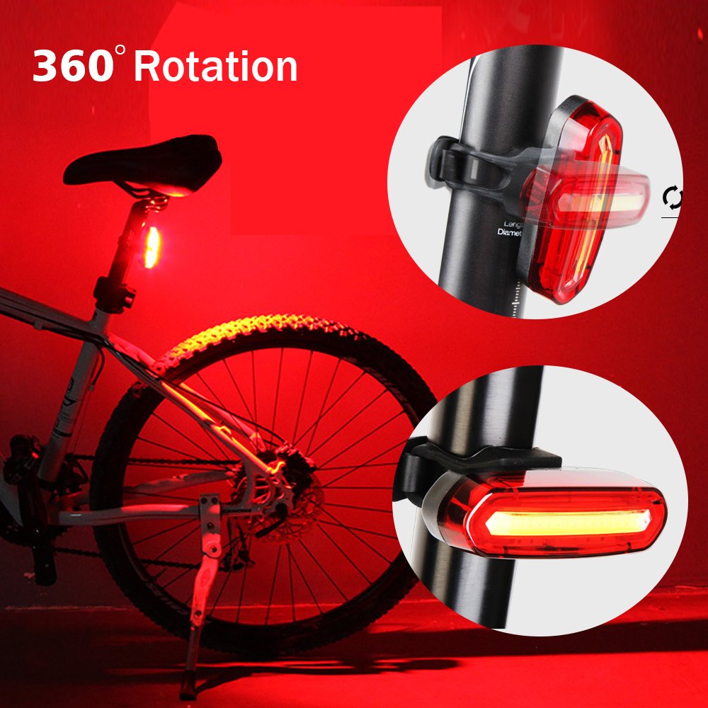 Bodyguard Bike Tail Light-USB Charging,120lm, 6 Light Modes, Waterproof, Helmet Front Light Accessories. High Intensity LED Fits on any Bicycles. Easy To install for Cycling Safety Flashlight