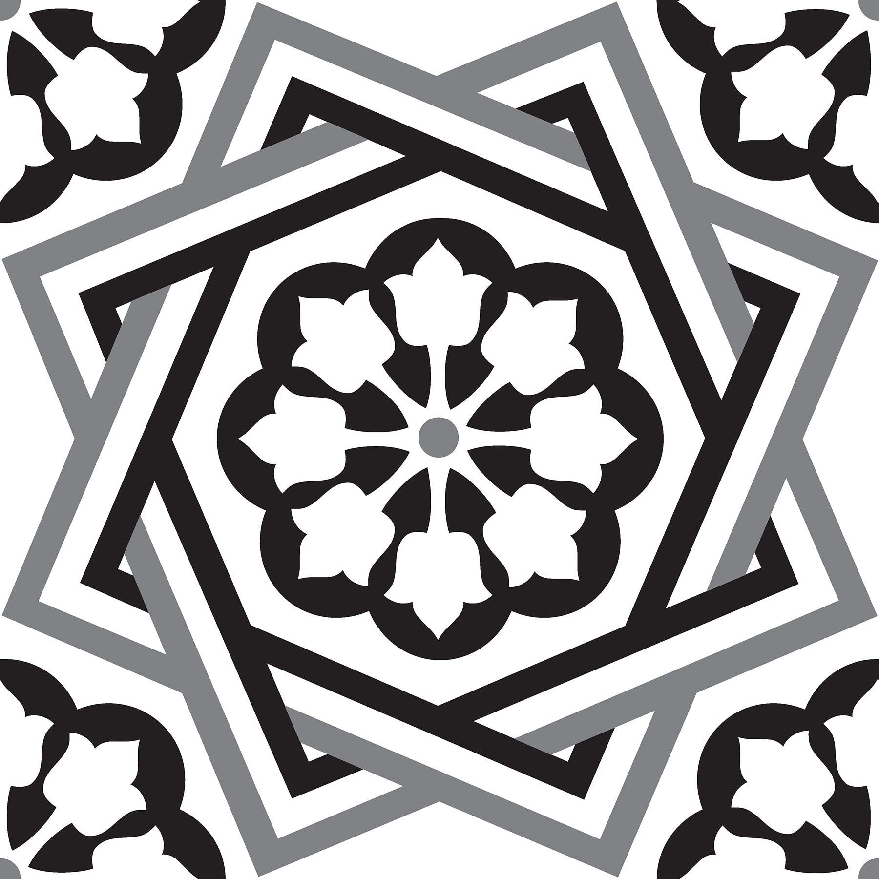 Photo 1 of FloorPops Black Dakota Peel & Stick Floor Tiles, FP4282