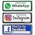 eSplanade Facebook Instagram WhatsApp Sign Sticker Decal combo (set of 4) - Size (9" x 3")