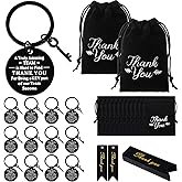 Yinkin 36 Pcs Employee Appreciation Gifts for Coworker Include Thank You Coworker Keychain Drawstring Bags Thank You Cards
