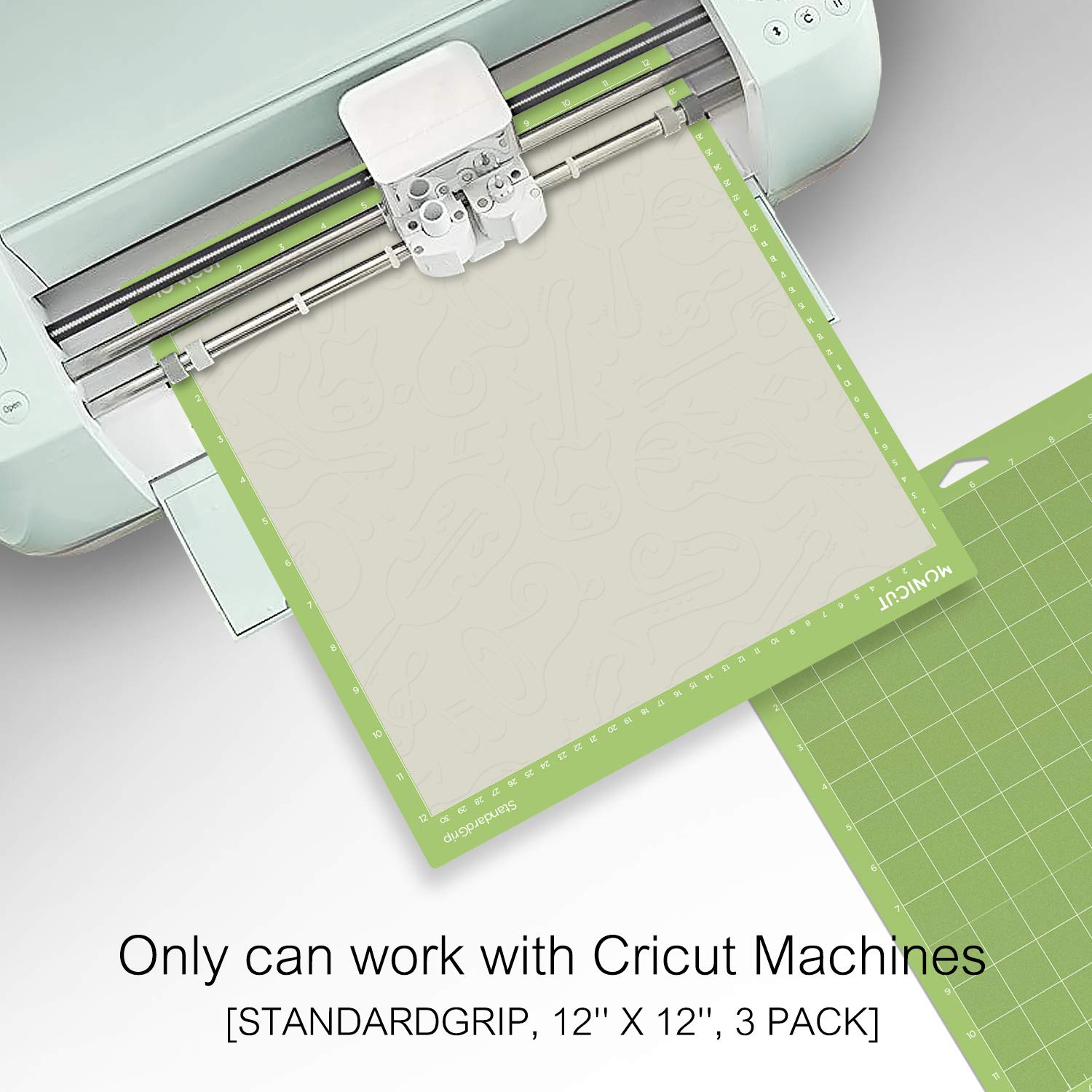 Standardgrip, 3 Pack Monicut 12x12 Cutting Mat for Cricut Explore One