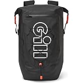 Gill Voyager 35L Waterproof Roll Top Kit Bag with Laptop Sleeve | PVC tarpaulin construction with welded seams, front pocket and external bungee storage for adventure gear.