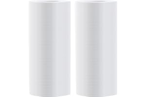 (2 Pack / 8 in x 50 yd Roll) Water Soluble Stabilizer for Embroidery Topping Film, Seneme 35um Clear Embroidery Stabilizers - Wash Away Embroidery Stabilizer for Machine Embroidery Stabilizer