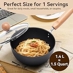 WANGYUANJI 7.1 Inch Hammered Cast Iron Saucepan