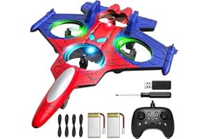 INNOFANS RC Drone for Kids Beginners, Foam Remote Control Airplanes for Kids Age 8 9 10 11 12 +, RC Airplane Fighter Jet with Light, 360°Flip Fighter Jet Toys, Stunt Roll, Birthday Gifts for 8+ Years Old Boys