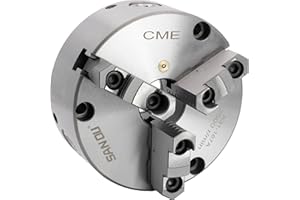 CME TOOLS CME Adjustable-Structure 6" 3-Jaw Self-Centering (Scroll) Lathe Chuck, Plain (Flat) Back, Two-Piece Reversible Jaws