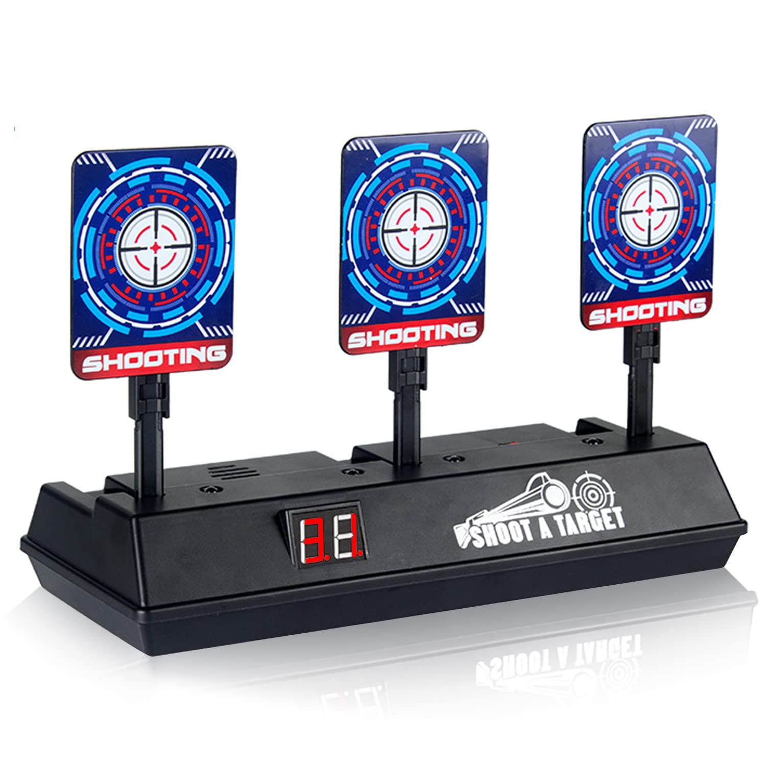 Photo 1 of TORMEN Shooting Target for Nerf Gun Foam Dart, Digital Scoring Auto Reset Targets with Light Sound Effect(3 Targets
