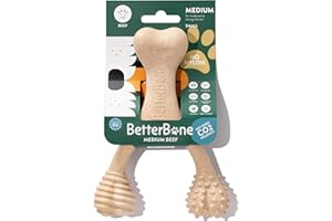 BetterBone - All-Natural, Nylon-Free Dog Chew Toys - Medium Density - Ideal for Moderate to Strong Chewers - Non-Toxic, Promotes Dental Health, Splinter-Resistant, Sustainably Made