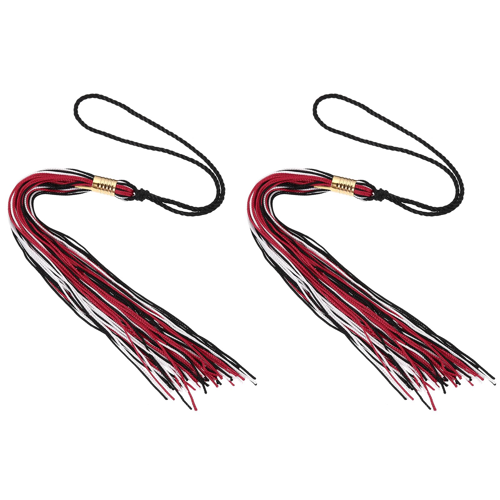 PATIKIL Tassel Graduation, 2 Pcs Graduation Cap Tassel for Graduation Cap Decorate Tassel Charm for Graduation Party Ceremonies Souvenir, Red White Black