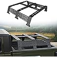 Hooke Road 12.2" High Overland Bed Rack for Mid-Size Trucks Without Bed Rails - Compatible with Jeep Gladiator JT, Ford Ranger, GMC Canyon, Chevrolet Colorado
