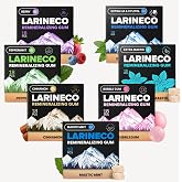 Larine co Remineralizing Gum, Sugar Free Hydroxyapatite and Xylitol Gum | 7 Flavors, 126-Count &mdash; Enamel Repair Gum for Teeth Health, Dry Mouth Moisturizing, Plastic Free Gum, No Aspartame &amp; Dyes