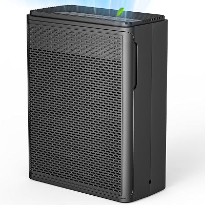 YARIKI Air Purifiers for Home Pets Covers Up to 1500 Sq Ft,H13 Hepa Filter with Washable Pre-Filter,Pet Hair Dander Smoke Air Cleaner,22 dB Quiet Sleep for Living Room Bedroom Kitchen,P280 (Black)