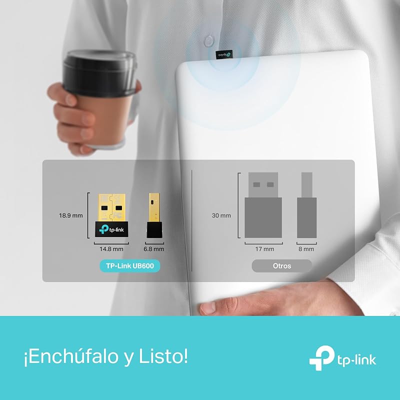 UB600 - Adaptador WiFi USB, Bluetooth 6.0, Nano, para PC
