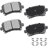 cciyu D1108 Brake Pads w/Hardware Rear Disc Brake Pad Set | Fit For VW For CC,For Eos,For Golf,For Golf R,For GTI,For Jetta,For Passat,For R32,For Rabbit,For Tiguan,For Audi For A3