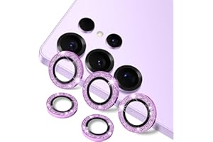 MiKoyi for Samsung Galaxy S26 Ultra Camera Lens Protector Bling, Glitter Camera Cover with 9H Tempered Glass Metal Individual