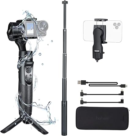 Amazon Hohem Isteady Pro 2 Gopro7 ジンバルセットスタビライザーgopro Hero 7 Osmo Actionジンバル Gopro Hero 6 Hero 5 Hero 4 Yi4kなどアクションカム対応 スマホ用ホルダー延長ロッド付き電動三軸ジンバル360度ロール撮影 Hohem Gimbal アプリ日本語説明書