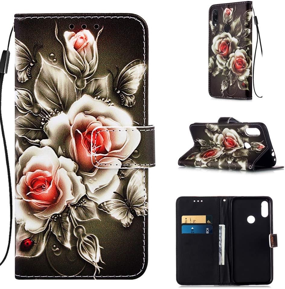 NEXCURIO Wallet Case for Xiaomi Redmi Note 7/Note 7Pro/Note 7S with Card Holder Side Pocket Kickstand, Shockproof Leather Flip Cover Case for Xiaomi Redmi Note7 Pro - NEYBO450506 N6