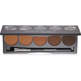 Cinema Secrets Ultimate Foundation 5-in1 Palette - Med-Deep Golden Olive Undertones, Buildable Coverage, Long-Wear Matte Finish, Paraben-Free, Color Correct, Contour &amp; Highlight