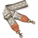 Purse Strap Wide Shoulder Strap Replacement Crossbody Handbag Adjustable Embroidery Guitar Style Bag Strap